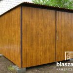 Garaż blaszany 3x4 Złoty Dąb - Multi Gloss Jednospadowy