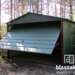 Garaż blaszany 3x5 Zielony Mat Dwuspadowy