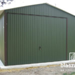 Garaż blaszany 3,5x5,5 Zielony Mat Dwuspadowy