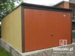 Garaż blaszany 3x5 RAL 8004 Jednospadowy