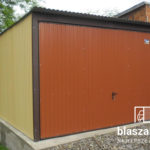 Garaż blaszany 3x5 RAL 8004 Jednospadowy