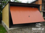 Garaż blaszany 3x5 RAL 8004 Jednospadowy
