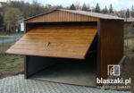 Garaż blaszany 3x5 Orzech Dwuspadowy