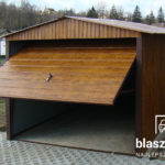 Garaż blaszany 3x5 Orzech Dwuspadowy