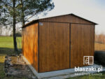 Garaż blaszany 3x5 Orzech Dwuspadowy