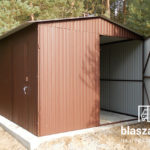 Garaż blaszany 3x5 Brąz Mat Dwuspadowy
