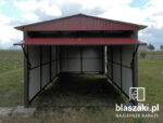 Garaż blaszany 3x6 RAL 3011 Dwuspadowy