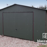 Garaż blaszany 4,5x6 Zielony Dwuspadowy