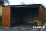 Garaż blaszany 4x5 Orzech Jednospadowy