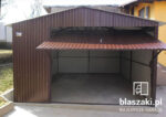 Garaż blaszany 4x5 Brąz Dwuspadowy