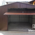 Garaż blaszany 4x5 Brąz Dwuspadowy