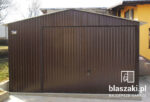 Garaż blaszany 4x5 Brąz Dwuspadowy