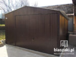 Garaż blaszany 4x5 Brąz Dwuspadowy