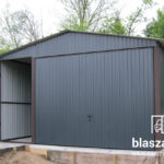 Garaż blaszany 4x5 Grafit 7024 Mat Dwuspadowy