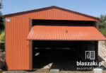 Garaż blaszany 4x5 RAL 8004 Dwuspadowy