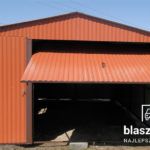 Garaż blaszany 4x5 RAL 8004 Dwuspadowy