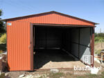 Garaż blaszany 4x5 RAL 8004 Dwuspadowy