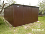 Garaż blaszany 4x5.5 Brąz Jednospadowy