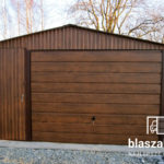 Garaż blaszany 4x6 Orzech Dwuspadowy