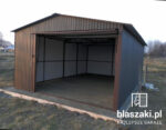 Garaż blaszany 4x6 Czarny MAT Dwuspadowy