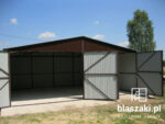 Garaż blaszany 6x5 Brąz Dwuspadowy