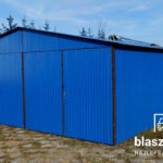 Garaż blaszany 6x5 Niebieski Dwuspadowy