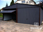 Garaż blaszany 6x5 Zielony Dwuspadowy