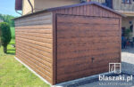 Garaż blaszany 3x5,5 drewnopodobny obróbki poziomy panel