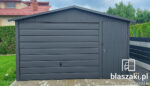 Garaż blaszany 4x6 antracyt mat 7016 okucia